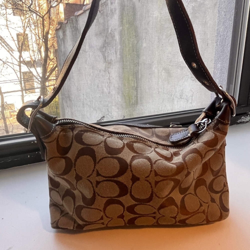 Coach Signature Sufflette cloth mini bag